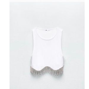 Zara seamless rhinestone top